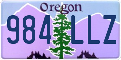 OR license plate 984LLZ