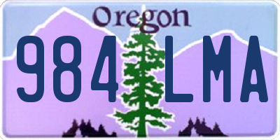 OR license plate 984LMA