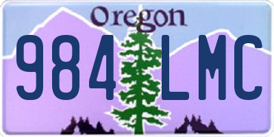 OR license plate 984LMC