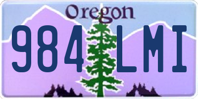 OR license plate 984LMI