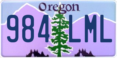 OR license plate 984LML