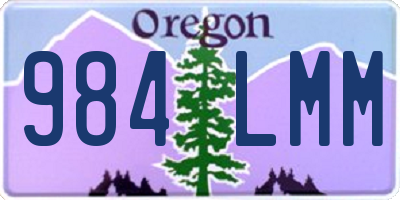 OR license plate 984LMM