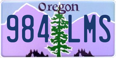 OR license plate 984LMS