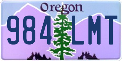 OR license plate 984LMT