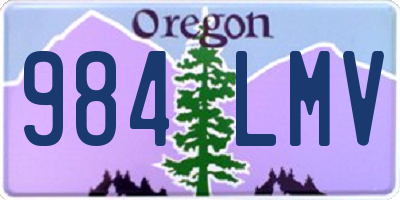 OR license plate 984LMV