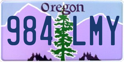 OR license plate 984LMY