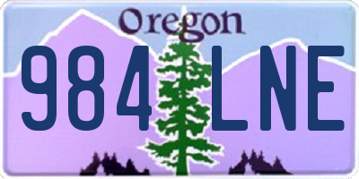 OR license plate 984LNE