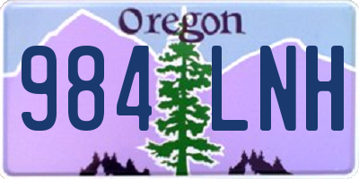 OR license plate 984LNH