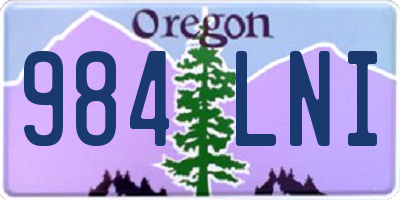 OR license plate 984LNI