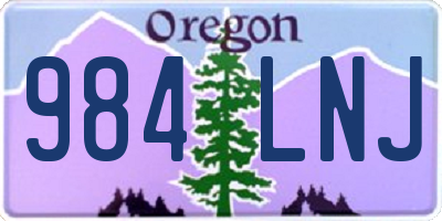 OR license plate 984LNJ