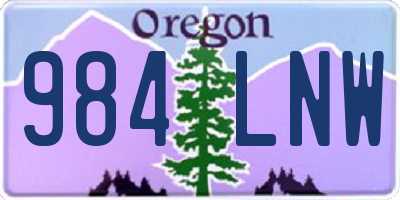 OR license plate 984LNW