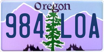 OR license plate 984LOA