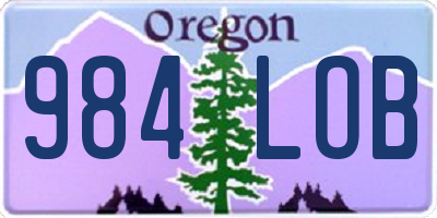 OR license plate 984LOB