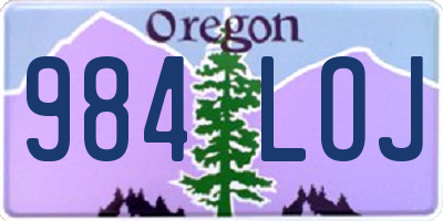 OR license plate 984LOJ