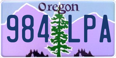 OR license plate 984LPA