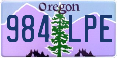 OR license plate 984LPE