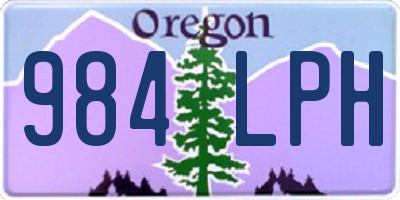 OR license plate 984LPH