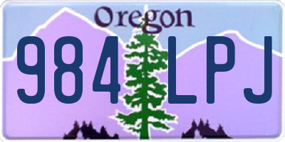OR license plate 984LPJ