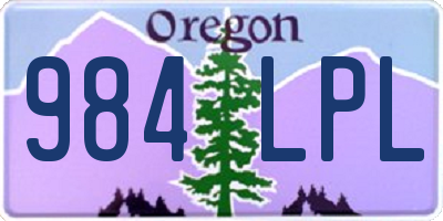 OR license plate 984LPL