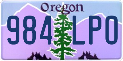 OR license plate 984LPO