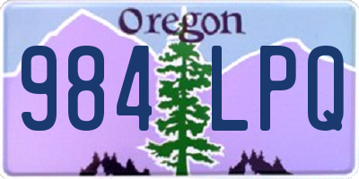 OR license plate 984LPQ