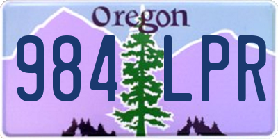 OR license plate 984LPR