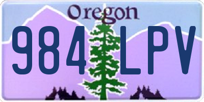 OR license plate 984LPV