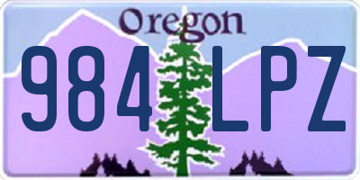 OR license plate 984LPZ