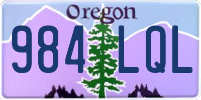 OR license plate 984LQL