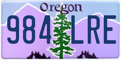 OR license plate 984LRE