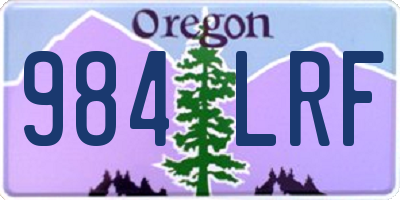 OR license plate 984LRF