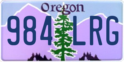 OR license plate 984LRG