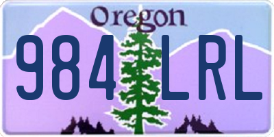 OR license plate 984LRL