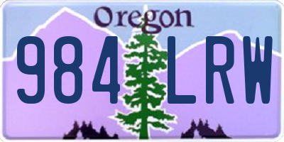 OR license plate 984LRW