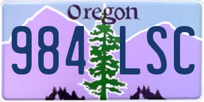 OR license plate 984LSC