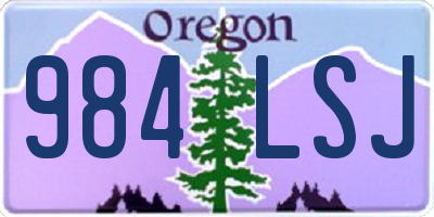 OR license plate 984LSJ