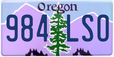 OR license plate 984LSO