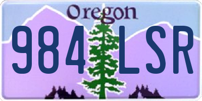 OR license plate 984LSR