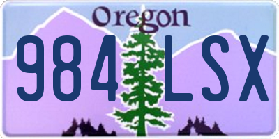 OR license plate 984LSX