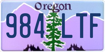 OR license plate 984LTF