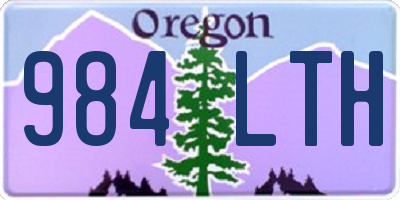 OR license plate 984LTH