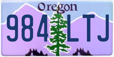 OR license plate 984LTJ