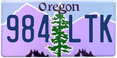 OR license plate 984LTK