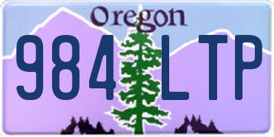 OR license plate 984LTP