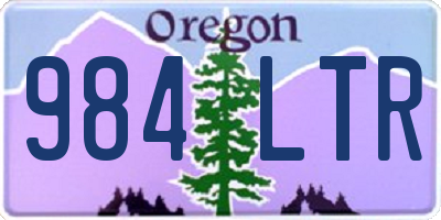 OR license plate 984LTR