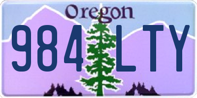 OR license plate 984LTY