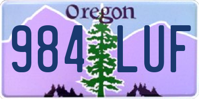 OR license plate 984LUF