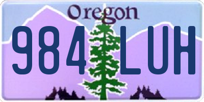 OR license plate 984LUH
