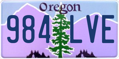 OR license plate 984LVE