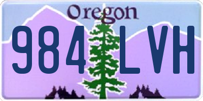 OR license plate 984LVH